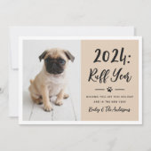 2022 Ruff Year Beigeおもしろい犬写真 シーズンカード (正面)