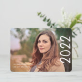 2022 Script モダン 1写真大学卒業 案内状 (スタンド正面)