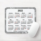 2022 Silver Holiday Art Calendar by Janz Mouse pad マウスパッド (マウス)
