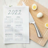 2022 Tea Towel Calendar Charcuterie Board Kitchen キッチンタオル (四つ折り)