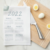 2022 Tea Towel Calendar Flower Jar Kitchen Towel キッチンタオル (四つ折り)