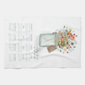 2022 Tea Towel Calendar Flower Jar Kitchen Towel キッチンタオル (横)