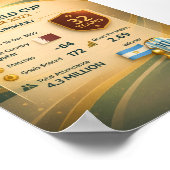 2022 World Cup Qatar Infographic Poster ポスター (角)