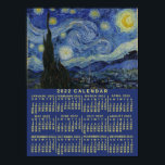 2022 Year Calendar Starry Night or Add Your Photo ポスター<br><div class="desc">ARE YOU LOOKING FOR THE 2023 VERSION OF THIS CALENDAR? | Find all our 2023 calendars in the FancyCelebration store here: https://www.zazzle.com/store/fancycelebration/products?ps=204&cg=196520963010122999        ... ... ... ... ..You can also find all our calendars in the collection here: https://www.zazzle.com/collections/the_best_2023_calendar_magnets_mousepads_more-119258460294242876</div>