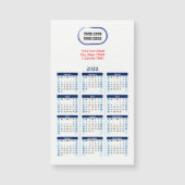 2022 Your Logo Branded Navy Calendar (正面)