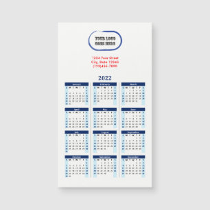 2022 Your Logo Branded Navy Calendar（2022ロゴブランドの海軍