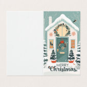 2023おもしろいミニクリスマスカード、Gagギフトジョーク 名刺 (外部フラット)