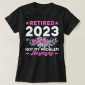 2023おもしろい年かわいいピンク色のレア Tシャツ (デザイン正面)