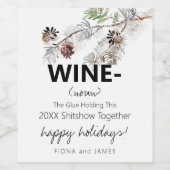 2023おもしろい年ワインの接着剤で私たちを一緒に緑を保持 ワインラベル (シングルラベル)