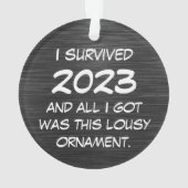 2023おもしろい年生き延びと私は全て得この悪い オーナメント (裏面)