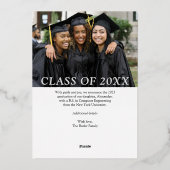 2023はっきりした年モダン卒業の海軍写真教室 箔招待状 (裏面)