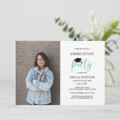 2023アクアホワイトフォト卒業パーティー 招待状 (スタンド正面)