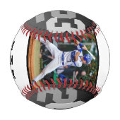 2023アスリートブラックグラデーション卒業写真野球 野球ボール (裏面)