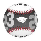 2023アスリートブラックグラデーション卒業写真野球 野球ボール (正面)