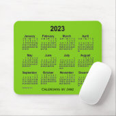 2023イエローグリーンカレンダーby Janz Mouse pad マウスパッド (マウス)