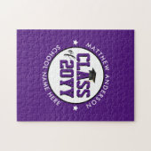 2023エレガント年パープル王室のクラス卒業 ジグソーパズル (横)