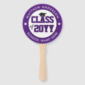 2023エレガント年パープル王室のクラス卒業 ハンドファン (裏面)