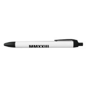 2023カスタム年ローマ数字のペン 黒ボールペン (トップ)