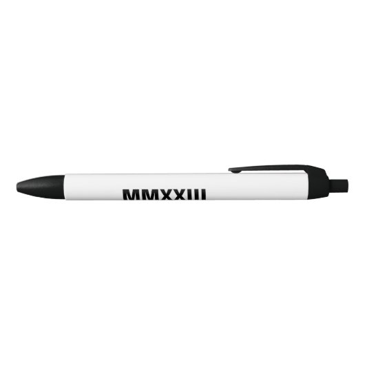 2023カスタム年ローマ数字のペン 黒ボールペン (トップ)
