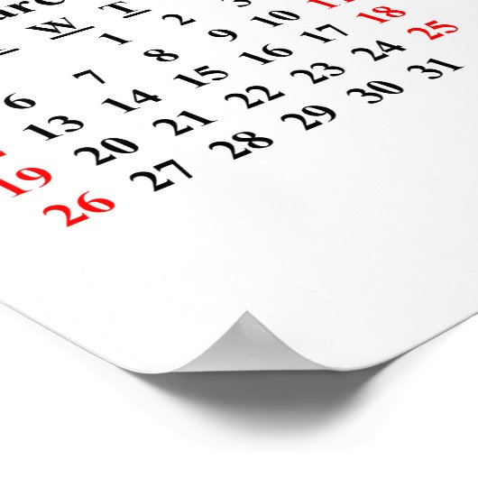 2023カスタム年独自の予定表ポスターの作成 ポスター (角)