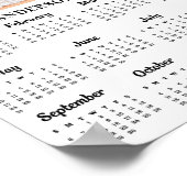 2023カスタム年12か月カレンダー ポスター (角)