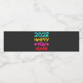 2023カラフル年のグラフィティハッピーニューイヤーレトロ ペットボトルラベル (シングルラベル)