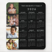 2023カレンダファミリ4写真パーソナライズされた色 マウスパッド (正面)