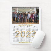 2023カレンダーのビジネスモダン金ゴールドスクリプトの写真 マウスパッド (マウス)