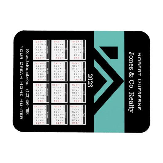 2023カレンダーハウスパーソナライズされたマグネット マグネット (横)