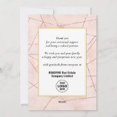 2023カレンダーバラストライプ金ゴールドモダン企業の シーズンカード (裏面)