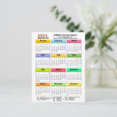 2023カレンダーバラストライプ金ゴールドモダン企業の ポストカード (スタンド正面)