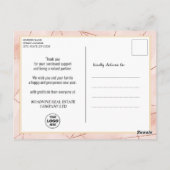 2023カレンダーバラストライプ金ゴールドモダン企業の ポストカード (裏面)