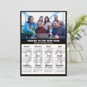 2023カレンダーモダン業務写真黒シルバー シーズンカード (スタンド正面)