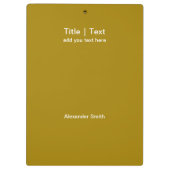 2023カレンダーモダン金ゴールドグリッタースクリプト写真 クリップボード (裏面)