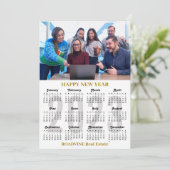 2023カレンダー業務モダン金ゴールドブラックスクリプト シーズンカード (スタンド正面)