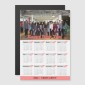 2023カレンダー業務写真バラ金ゴールドマグネット (正面/裏面)