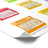 2023カレンダー生地フォント月縫いボルト ポスター (角)