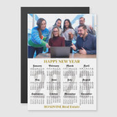 2023カレンダー金ゴールドブラック磁気カード (正面/裏面)