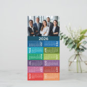 2023カレンダー1フォトコラージュの背カラフル景 シーズンカード (スタンド正面)