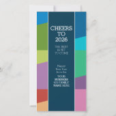 2023カレンダー1フォトコラージュの背カラフル景 シーズンカード (裏面)