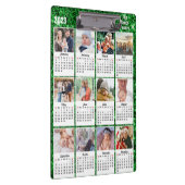 2023カレンダー12ファミリーフォトグモダンリーングリッター クリップボード (右)