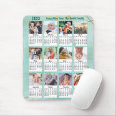 2023カレンダー12ファミリーフォトグモダンリーンシンプル マウスパッド (マウス)