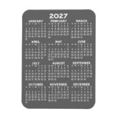 2023カレンダー – 基本グレーミニカレンダー マグネット (縦)