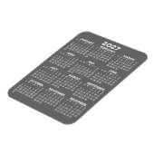 2023カレンダー – 基本グレーミニカレンダー マグネット (左側)