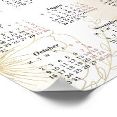 2023カレンダー, 水彩 年間カレンダー, モダン ポスター (角)