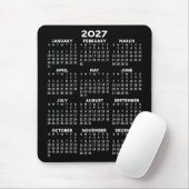 2023カレンダー – 黒い背景 – 垂直 マウスパッド (マウス)