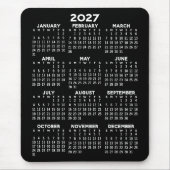 2023カレンダー – 黒い背景 – 垂直 マウスパッド (正面)