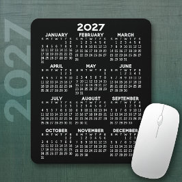 2023カレンダー – 黒い背景 – 垂直 マウスパッド