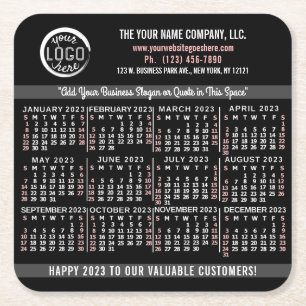 2023カレンダ(最新・バージョンの説明を参照) スクエアペーパーコースター