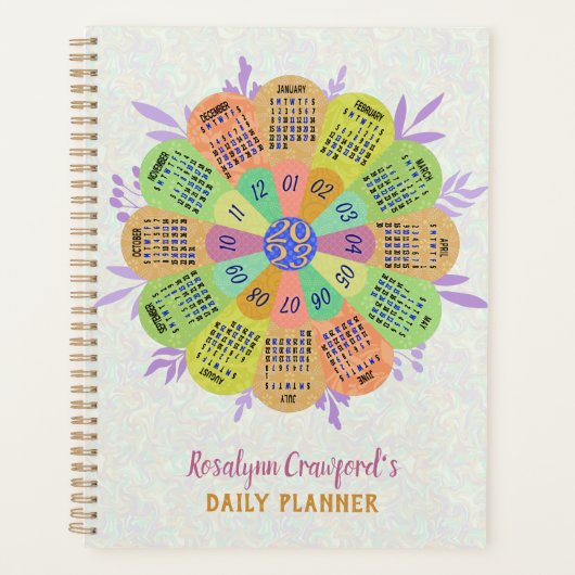 2023カレンダ(最新・バージョンの説明を参照) プランナー手帳 (正面)